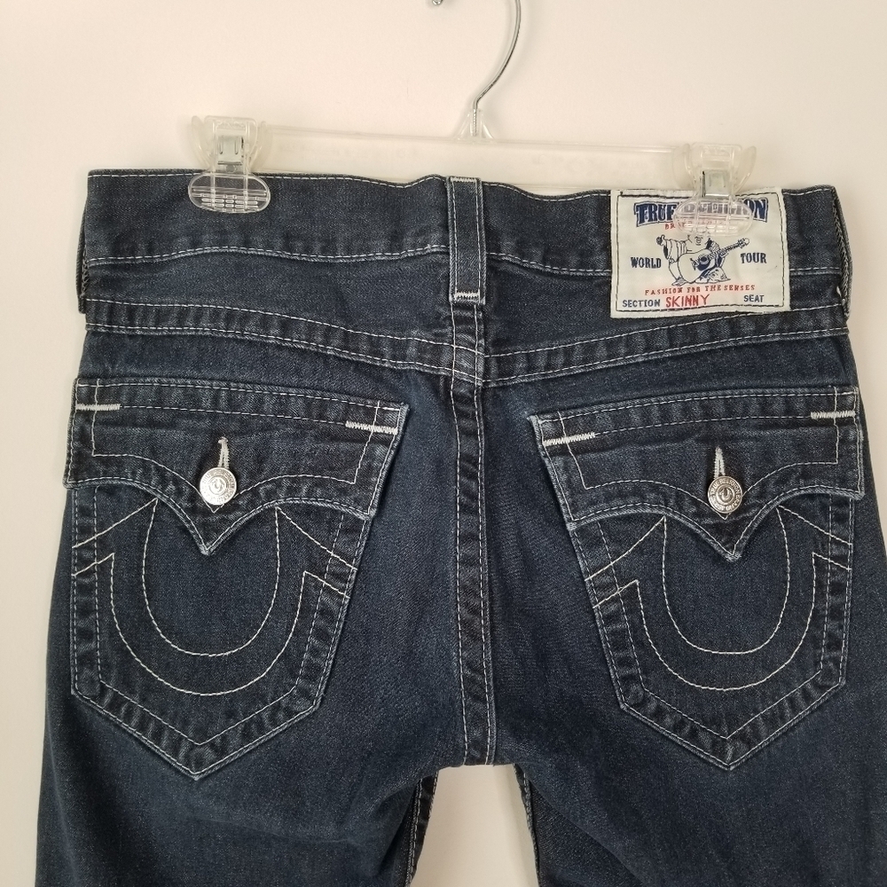 True Religion Skinny Jeans with Flap Size 29 Dark Wash - Picture 12 of 16